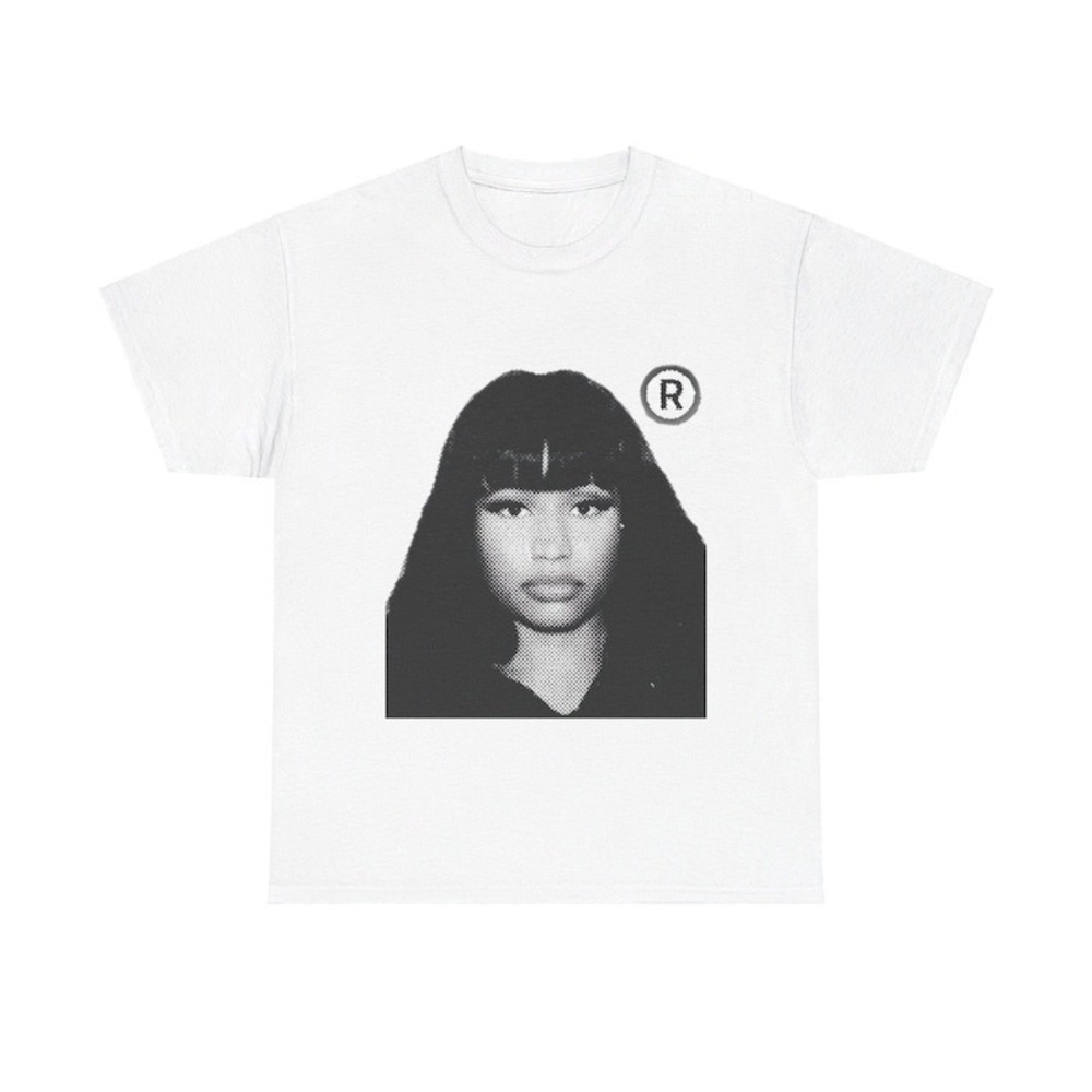 Nicki Minaj Graphic White Black Tshirt Y2K Hip Hop Streetwear Tee Fashion